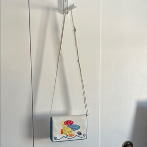 Brighton Colorful Fish Design Crossbody Bag